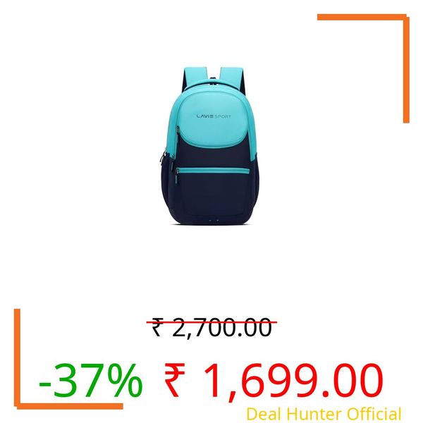 Lavie Sport 29L Atlas | 19 Inch | Fits Upto 15 Inch Laptop Backpack | Laptop Compatiable | Raincover | College Bag | for Men & Women