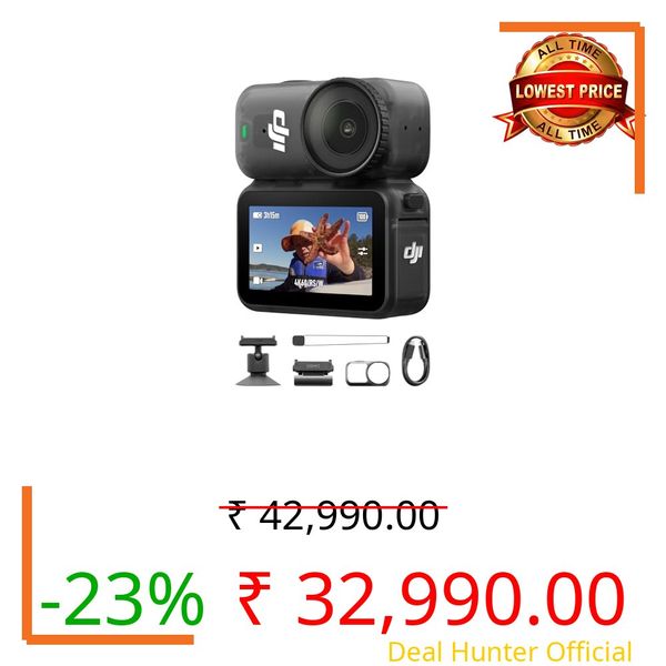 DJI Osmo Nano Standard Combo (128GB) - Small 4K/60fps Vlogging Camera with a 1/1.3" Sensor, 143° Wide FOV Video, 200-Min Recording, Swift Content Transfer, Magnetic POV Cam 4K for Sports, Vlog