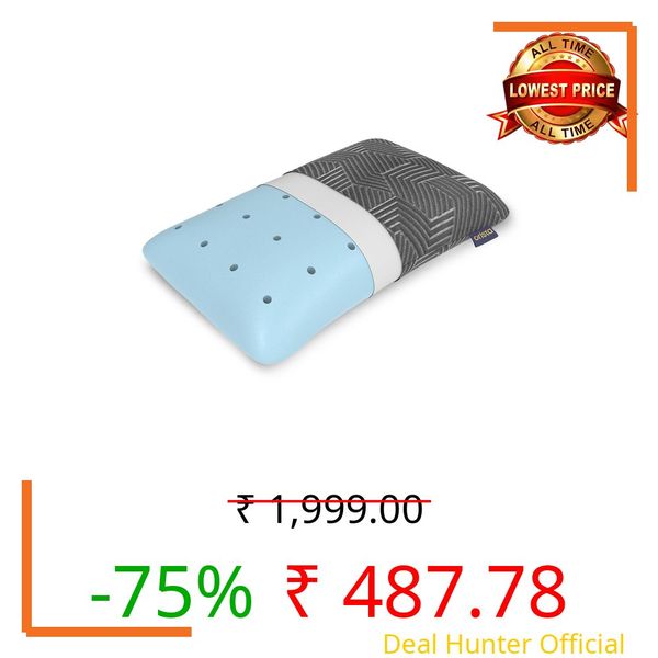 Orista™ Advance Gel Blended Memory Foam Sleep Enhancer Pillow | 2 Year Warranty | Cushions Neck & Shoulder Pain Relief | Orthopedic Pillow Back Side & Stomach Sleepers | 21 x 14 x 4.5 Inch | Set of 1