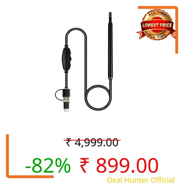 Ear Otoscope, 3 in 1 Ear Endoscope, USB Digital Ear Camera Ear Wax Removal Tool with Waterproof Camera with 6 Adjustable LED Lights for Android Phone Window Mac PC