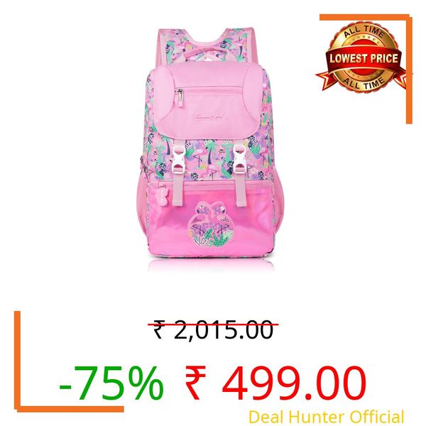 BEAUTY GIRLS BY HOTSHOT JUNGLE PACK_1629| SCHOOL BAG|TUTUION BAG|COLLEGE BACKPACK|WATER RESISTANT |KIDS BAG|FOR GIRLS & WOMEN|28 LITERS SCHOOL BAG FOR GIRLS