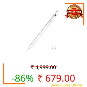 ProElite Stylus Pen for iPad 6th-11th Generation- Fast Charge Active Pencil Compatible with 2018-2025 Apple iPad Pro 11"/12.9"/M4, iPad Air 3/4/5/M2/M3,iPad mini 5/6 Gen-White