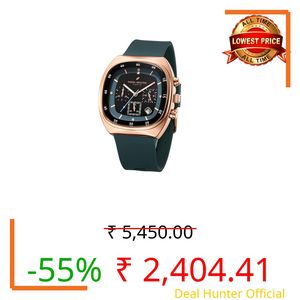 Daniel Hechter Paris Bercy Collection Modern Chronograph Watch for Men with Square Dial and Silicon Band-DHM1001