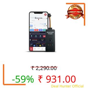 Acumen Track Y300 GPS Tracker (Remote Engine Lock) Wired Hidden GPS Device for Bike car & Truck, EV with Location Tracking, Geo Fence Anti- Theft Alarm, One Year App Subscription
