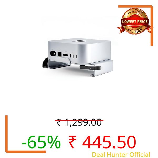 CHEVIK 2026 Upgraded MiniMount Steel Stand for Mac mini M4 & M4 Pro with Power Button Extension, Improved Cooling Desktop Mount & Hard Disk Organizer Attachment