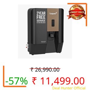 Livpure Allura Prime Water Purifier RO+UV+UF+Copper+Alkaline | Zero Cost for 2 Yrs - Filters Included | 10 Stage Advanced Purification | In Tank UV Sterilisation | 7 Ltr