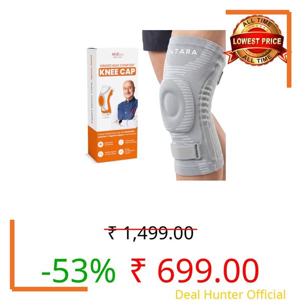 AGEasy (Max Group Hinged Knee Braces for Osteoarthritis | For Men & Women | Knee Caps for Pain Relief | Breathable fabric with Side Hinges | Knee Support for Joint Pain & Injury Recovery (L - Single)