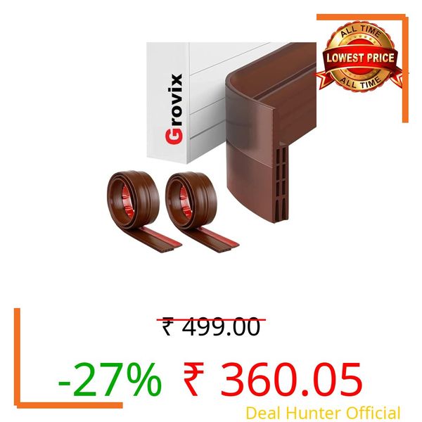 GROVIX 2 Pack Silicon Door Bottom Sealing Strip Rubber | Under Door Gap Filler Strip Rubber | Door Gap Sealing Strip | Door Sealer from Cockroach, Insect, Bugs, Door Seal Strip Air & Dust 39 Inch