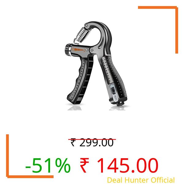 ComfortFriends Grip Strengthener with Counter Meter, Adjustable Hand Gripper for Forearm & Hand Strength