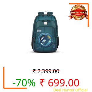 Gear Astronomer 15"/18L Small Water Resistant School Bag/Casual Backpack/Daypack/Travel Backpack/Kids Bag for Boys/Girls (Green-Green)