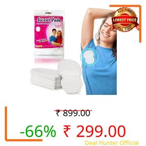 Disposable Underarm Sweat Pads for Men & Women – Highly Absorbent, Cotton, Anti-Allergic, Anti-Bacterial, and Odor-Control Underarm Sweat Pads, Peel-off .. (50 Piece)