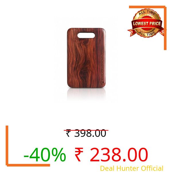World of Wooden Crafts Sheesham Wood Chopping Board, Standard