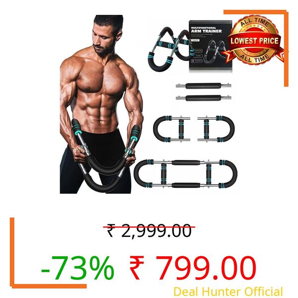 Twister Arm Trainer, 40-100lb Adjustable Twister Arm Exerciser Chest Workout Equipment, Twister Arm Trainer, Arm Trainer for Men Women, Portable Detachable Spring Resistance for Anywhere (Blue)