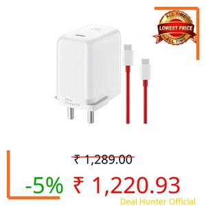 One Plus Warp Dash SUPERVOOC 65w Charger with USB to C Cable Compatible with One Plus 10T, 10R, 10pro, 9 pro, 9RT, 9, 8, 8t