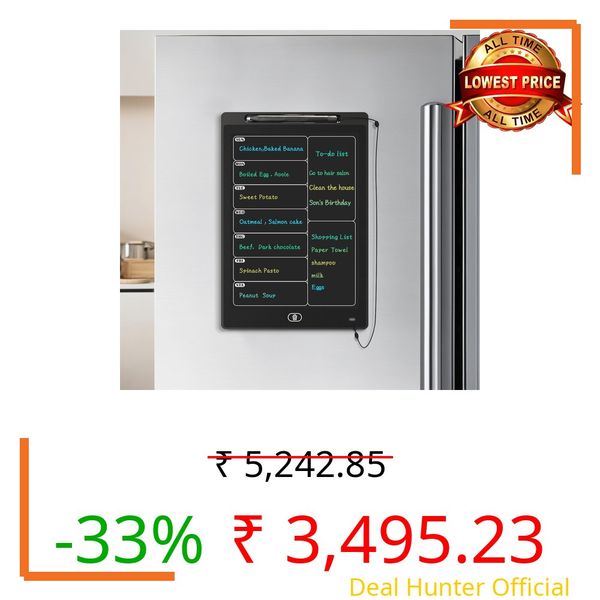 Magnetic Weekly Chore Chart for Adults, 9.8”×6.7” Small to Do List Dry Erase Board for Fridge Grocery Shopping Kitchen Menu Planning Whiteboard Refrigerator Digital Notepad Blackboard Meal Planner