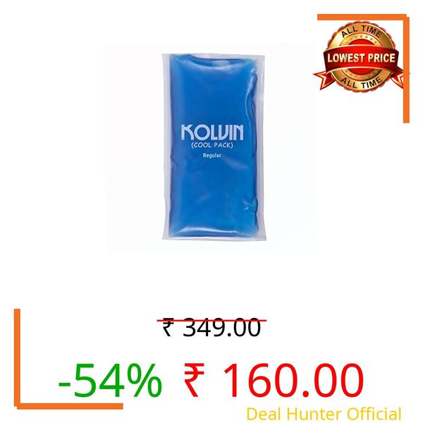 KOLVIN Hot and Cold Gel Pack for Injuries | Reusable & Flexible Compress for Pain Relief, Swelling, Muscle Strain, First Aid | Easy to Use Hot & Cold Therapy Pad (Regular, 1, count)