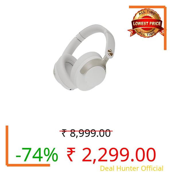 ZEBRONICS Silencio 111,Over Ear Wireless Headphone,Hybrid ANC (50dB),55*Hrs Backup,Transparency Mode,40mm Titanium Drivers,3 EQ Modes,ENC,Gaming Mode,Dual Pairing,Rapid Charge,Bluetooth v5.4 (White)