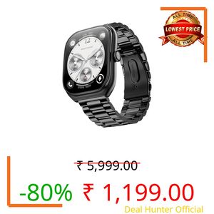 Noise Icon Arc 2.01" Immersive Curved Display Smartwatch, 10-Day Battery, 1ATM Water Resistant, Functional Crown, 100+ Sports Modes, Health Suite™, Voice Assistant, Built-in Games (Elite Black)