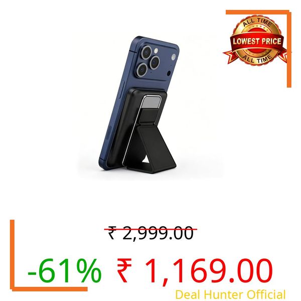 Amazon Basics 10,000mAh 22.5W Fast Charging and 15W Wireless Charing Power Bank with Stand - Black