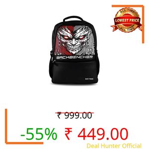 Busy Trade Backbencher Devil Edition Backpack for Boys & Girls | Waterproof Stylish School & College Bag | Trendy Printed Backpack with Padded Straps & Organizer