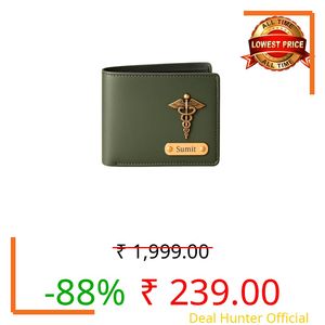Thebaegift Personalized PU Leather Men's Wallet with Customized Name | Birthday Anniversary Corporate Gift for Men Male Husband Brother | Wallets for Men Man | Gift for Dad Father Daddy Papa
