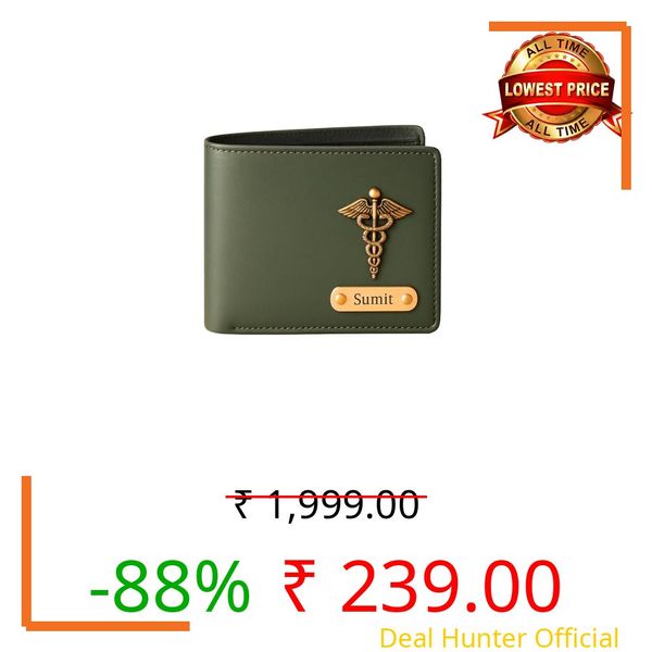 Thebaegift Personalized PU Leather Men's Wallet with Customized Name | Birthday Anniversary Corporate Gift for Men Male Husband Brother | Wallets for Men Man | Gift for Dad Father Daddy Papa
