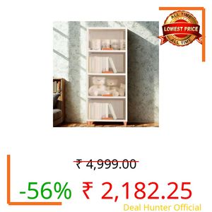 Aliensware 4Pcs X-Large Cabinet Storage Organizer 45 X 38 X 125 CM for Clothes/Cupboard/Plastic Almirah/Foldable Kid Wardrobe for Toys/Stackable Cabinet for Home,Bedroom,Bathroom,Kitchen-Clear