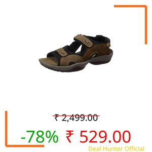 Centrino Sandals for Men |Flat Casual Sandals With Adjustable Velcro Closure For Easy Wear With Flexible Fitting And Trendy | Stylish Sandal With Unique Sole Design for Office & Travel Tan 13 UK (3263)