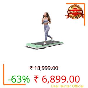 Cockatoo Smartpad 3.0 (3HP Peak) Walking Pad for Home, Remote Control, Max User Weight 90 Kg, Walkpad with Manual Adjustable 2 Incline Levels and 0.8-8 Km/Hr Speed Range, White and Green