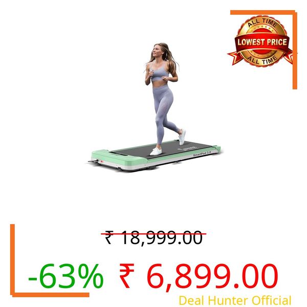 Cockatoo Smartpad 3.0 (3HP Peak) Walking Pad for Home, Remote Control, Max User Weight 90 Kg, Walkpad with Manual Adjustable 2 Incline Levels and 0.8-8 Km/Hr Speed Range, White and Green