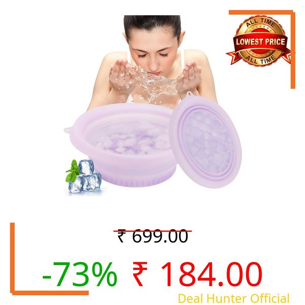 Face Bowl for Ice with Built-In Icetray，Purple
