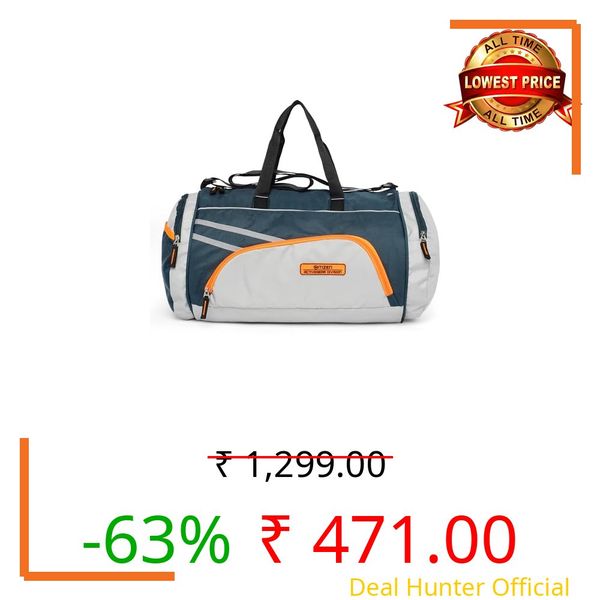 Citizen Gym Duffle Bag for Men & Women 25L Capacity, Adjustable Shoulder & Hand Straps, Quick Access & Side Pockets, Polyester Lining, Lightweight Travel & Sports Bag for Workout-Green