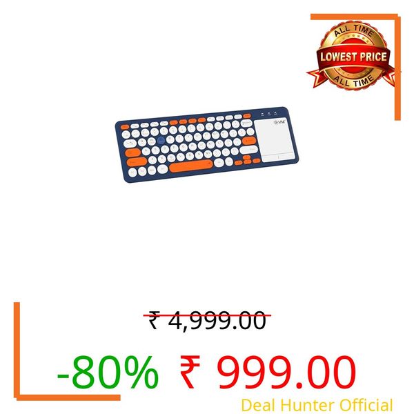 EVM EnMagica Wireless Keyboard | 2.4GHz + Bluetooth 5.0 Dual Mode | 78 Keys, Compact Slim Design, Type-A USB Receiver| High Performance Multi-Device | 1 Year Warranty (EVM-WLK-027)
