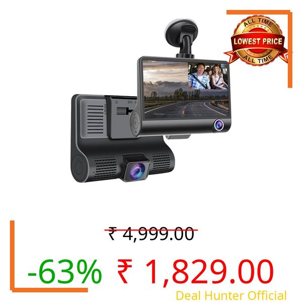 Lapras 𝟏𝟓 𝐘𝐞𝐚𝐫𝐬 𝐖𝐚𝐫𝐫𝐚𝐧𝐭𝐲 Rugged 3-Way Dash Cam with Full HD Recording – Built-in G-Sensor, Waterproof Rear Camera, Smart Exposure, and Motion Detection for 24/7 Monitoring.