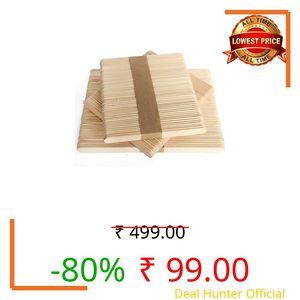 Wooden Ice Cream Sticks (100 Pieces) – Natural Craft Sticks for Kulfi, DIY Projects, Arts & Crafts – Smooth & Food-Safe Popsicle Sticks – 114mm x 10mm (100)