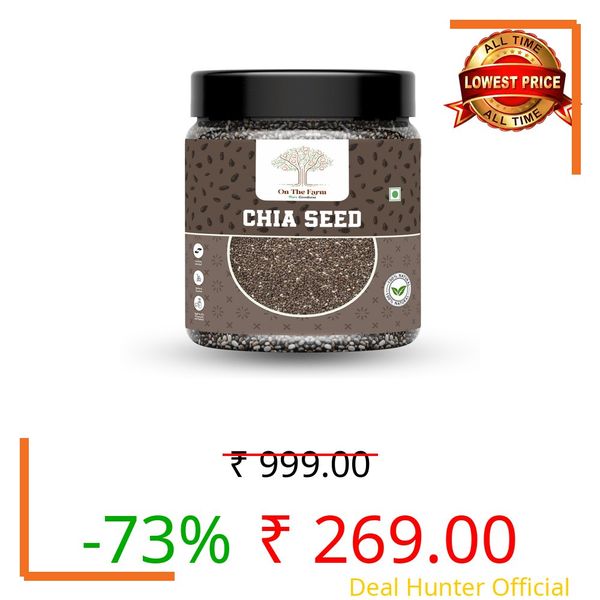 On The FarmChia Seeds | Rich in Calcium, Protein & Fiber | Supports Weight Management, Energy & Digestion | Antioxidant-Rich Superfood | Clean Chia Seeds for Eating | 1kg Pack for Health & Wellness