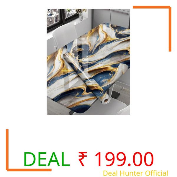 TEKCOOL Marble Waterproof Oil Proof Wall Paper Furniture Kitchen, Cabinets, Almirah,Tabletop,Plastic Table, WoodenTable,Wardrobe,PVCDIY Self Adhesive Sticker(60x200cm)(New Desing Golden Line Sky-1pc).