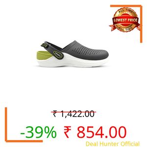 HOUFU Clogs for Men's Trendy, Comfortable, and Stylish Footwear for Everyday Wear (D.Grey+P.Green, UK Footwear Size System, Adult, Men, Numeric, Medium, 10)