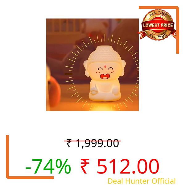 Desidiya® Laughing Buddha Lamp, Buddha Gifts, Cute Kid Buddha Silicone Touch Lamp, Birthday Gift for Girls and Boys, Multicolor Touch Control Led Beside Night Light Kids | Living Room Home Decor