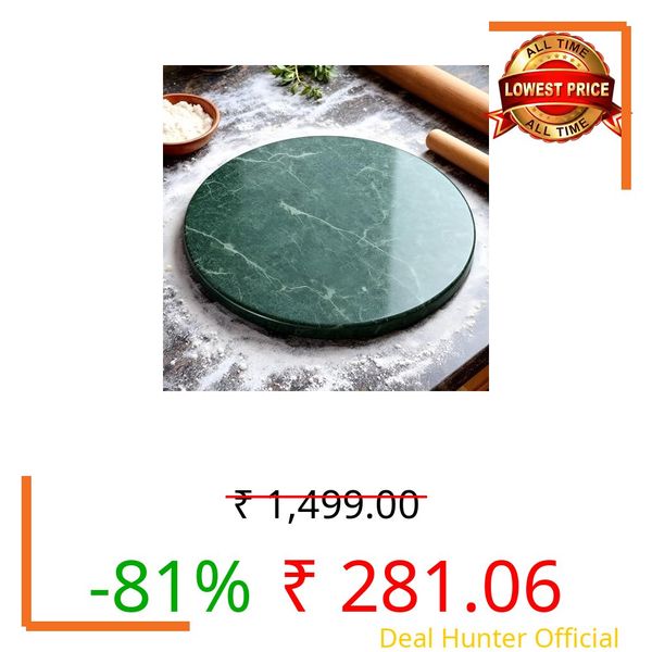 Modern Decor Emporium Green Marble Chakla (9 Inch) | Roti Maker | Rolling Pin Board | Chapati Maker | Chakla | Kitchen Tools for Home & Kitchen | Polished | Finished Marble Roti Maker. (Green)
