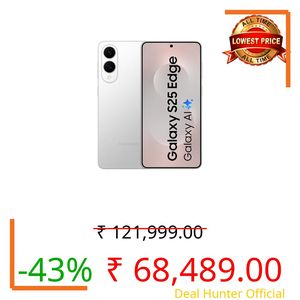 Samsung Galaxy S25 Edge 5G AI Smartphone (Titanium Silver, 12GB RAM, 512GB Storage) | Precision Built with Titanium | Ultra-Sleek and Premium with a 200 MP Camera | Snapdragon 8 Elite for Galaxy