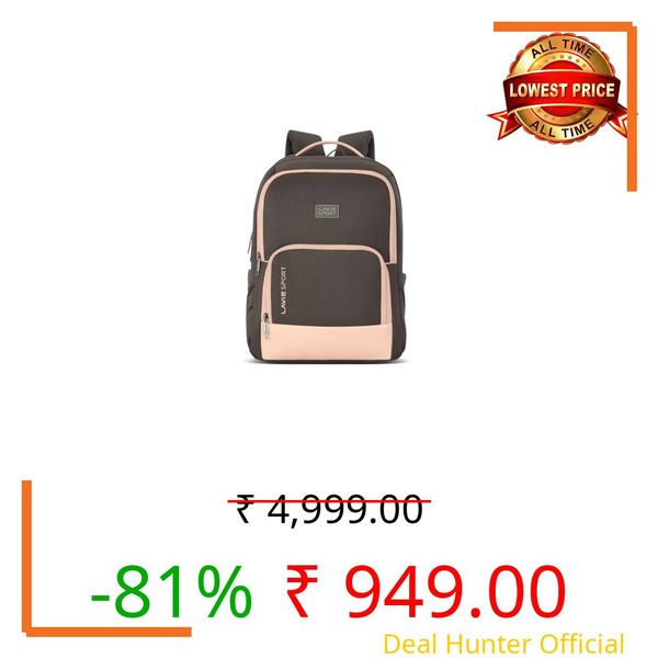 Lavie Sport Baron Elite 21L Multifunctional Laptop Backpack |Fits Upto 15" Laptop |Laptop Compatiable | College Bag | for Men & Women