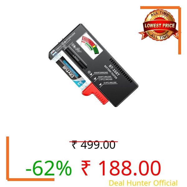 Dlypow Magnetic Battery Tester for AAA AA C D 9V, Buttons, Batteries Checker