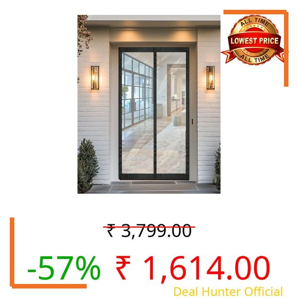 Stylista Transparent Insulated Magnetic Door Curtain – Thermal, Insect & Dust Screen, Pest Control, Privacy Screen – Fits Doors up to 34 x 82 Inches. PVC thickness 0.3 mm.