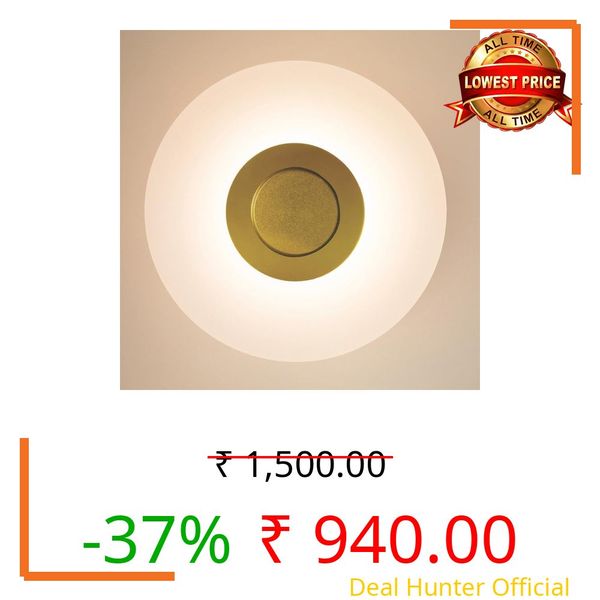 LUMENZA LIGHTS Spiral Gride Glow 3-in-1 LED Wall Light | (Glowing Circular 3-in-1 LED Wall Light, Pack 1)