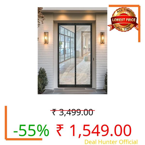 Stylista Transparent Insulated Magnetic Door Curtain – Thermal, Insect & Dust Screen, Pest Control, Privacy Screen – Fits Doors up to 30 x 70 Inches. PVC thickness 0.3 mm.