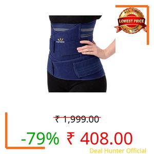 PLETHEON 3 In 1 Postpartum Belly Band Post Pregnancy Abdominal Belt For Women After Birth Belly/Waist/Pelvis Wrap Postnatal Shapewear, (Fit from 30 Inch to 46 Inches of waist) (Blue)