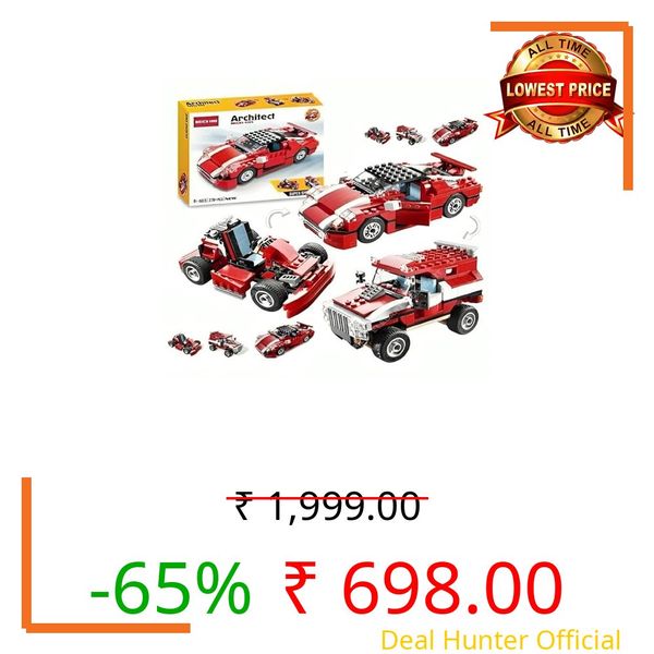 Galaxy Hi-Tech 23-in-1 Super Magic Building Blocks Set 278+ Pieces Creative Construction Toy for Kids Includes Instruction Manual Ideal for Boys & Girls Ages 6+ DIY Brick Truck, Car, Jet, Crane Models