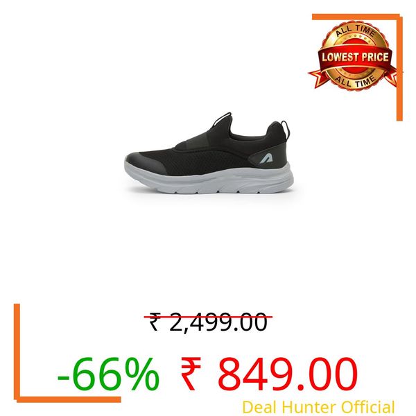 Boldfit Walking Shoes for Men Slip On Shoe for Men Cushion Shoes Without Laces for Mens Jogging Shoe for Man Regular Wear Without Lace Slip Ons Black 10
