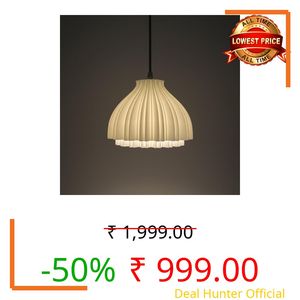 Pendant Lamp 3D Printed for Home Decoration | Hanging Ceiling Light for Bedroom, Living Room, Dining Space | Stylish Modern Lamp for Ambient Lighting and Interior Design (LotusCrest)